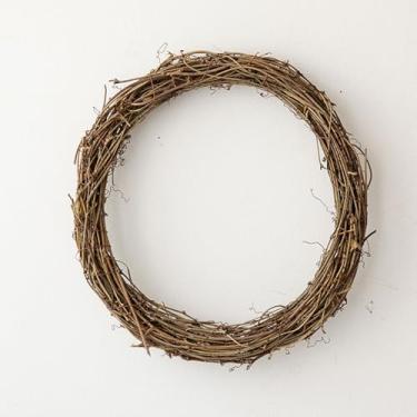 Imagem de 1 peça de anéis redondos de guirlanda de videira natural, base de guirlanda de vime para artesanato DIY, decoração sazonal de parede e porta para casa, para Natal, outono, Halloween, Ação de Graças