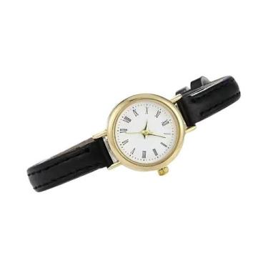 Imagem de Relógio De Moda Feminino Com Pulseira De Couro E Mostrador Pequeno, Pr