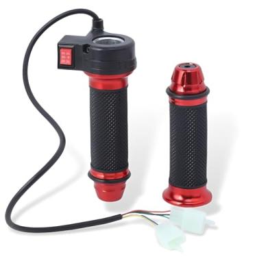 Imagem de Mokuo Guiador de bicicleta elétrica de 22 mm/0,87" com função de controle de 3 velocidades, aderência do acelerador de bicicleta elétrica feita de borracha e material metálico adequado para scooter de