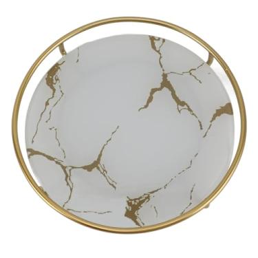 Imagem de Mingzhe Organizador de Bancada Deslizante da Bandeja do Banheiro para Decoração de Banheiro (Rodada Branca)