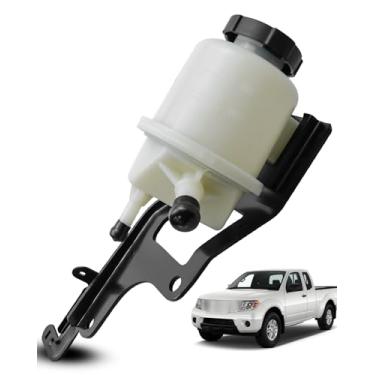 Imagem de QLZOZB Tanque reservatório de armazenamento de direção hidráulica com tampa para Nissan Frontier 2005-2021 Pathfinder 2005-2012 Xterra 2005-2015 2.5L 3.8L 4.0L Substituir 3R004 49180EA000, com suporte