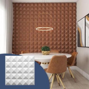 Imagem de 20 Placas Revestimento 3d Decorativo 50x50cm Muros Piramidal - REVEST3