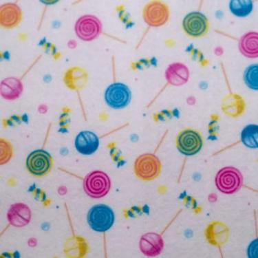 Imagem de Feltro Estampado Doces Sonhos - Pirulitos e Balas - 0,50m x 0,70m - Sa
