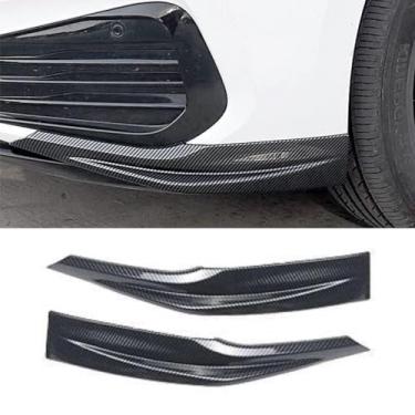 Imagem de Kit de carroceria de spoiler difusor de para-choque dianteiro para carro compatível com Sagitar 2023-2025 Protetor de para-choque parte de ajuste de acabamento de canto (aparência de carbono)