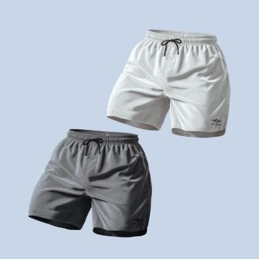 Imagem de Kit 2 Shorts Bermuda Mauricinho Masculino Praia Academia Básico Casual-Masculino