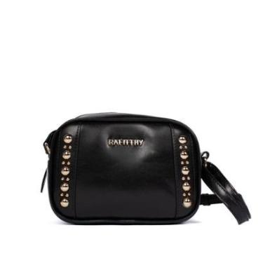 Imagem de Bolsa Feminina Rafitthy Transversal Apliques Pequena Preto-Feminino