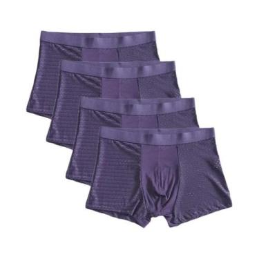 Imagem de Cuecas Boxer Masculinas plus Size 8XL Em Fibra De Bambu Respirável, Pa