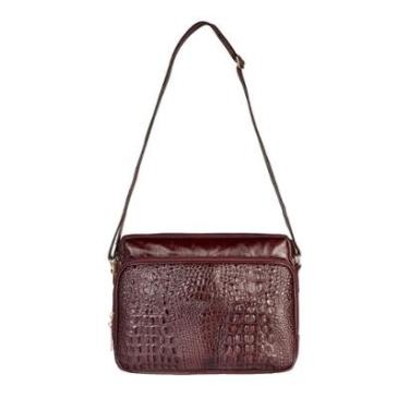 Imagem de Bolsa de couro croco tiracolo Anita-Feminino