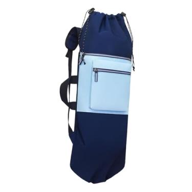 Imagem de oshhni Mochila para skate com alças ajustáveis, portátil, refletora, dobrável, para transporte de cadeira de rodas e ideal para atividades ao ar livre, Azul Escuro