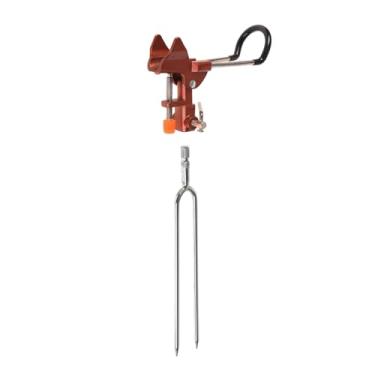Imagem de Vara de pesca removível ajustável para carpa, suporte para stents, suporte para vara de pesca, acessório de equipamento de pesca para rio, lago, lago, mar, liga de alumínio, aço (UMA)