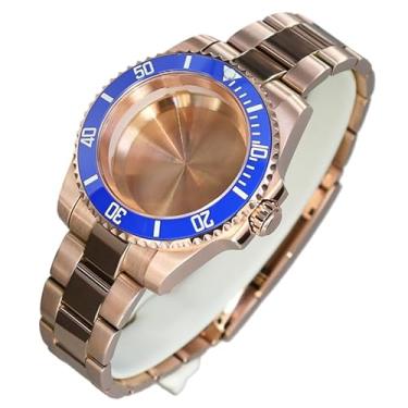 Imagem de FEIYASHI Caixa de relógio de aço inoxidável SUB de 40 mm para NH35/NH36/38 Miyota8215 ETA2824 movimento com bisel de rotação unidirecional, Tampa inferior sólida 6, For ETA2824 PT5000 Movement, Caixa