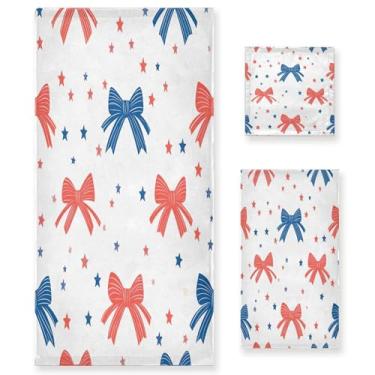 Imagem de xigua Conjunto de toalhas de banheiro com laço absorvente macio 3 peças toalha de banho toalha de mão toalhas decorativas para banheiro, academia, hotel, praia, piscina