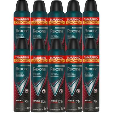 Imagem de Kit Desodorante Rexona Aerosol Antibacterial Invisible 250ml - 10 Unid