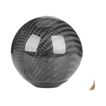 Imagem de Manopla De Câmbio Universal Em Fibra De Carbono Com Bola Redonda De Al