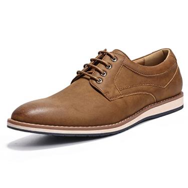 Imagem de Mofri Sapato social masculino casual Oxford formal, Marrom Nub, 47