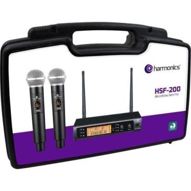 Imagem de Microfone Sem Fio Harmonics Hsf-200 Duplo