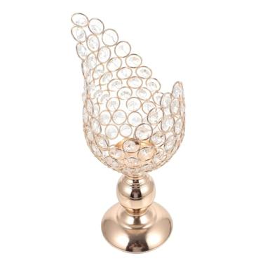 Imagem de Castiçal 1 peça castiçal de cristal castiçal castiçal castiçal de vidro votivo suporte de vela de ferro suporte de vela decorativo suporte de vela em forma de pétala jantar festa artesanato produtos