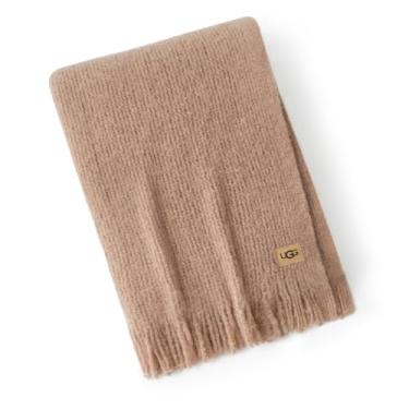 Imagem de UGG Cobertor de malha – Cobertor macio e leve para sofá, mantas de cama ou decoração de casa de luxo, cobertores e mantas para casa, sala de estar e quarto, 127 cm x 178 cm (marrom)