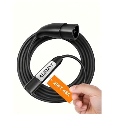 Imagem de Cabo de extensão de carregador Tesla 48A 12kW – Cabo de extensão NACS de 7,6 m para carregador Tesla, modelo Y/X/3/S/Cybertruck – para carregamento EV doméstico e móvel