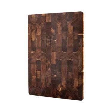 Imagem de Tábua De Corte Dupla Face Em Madeira De Acácia Premium Com Drenagem De