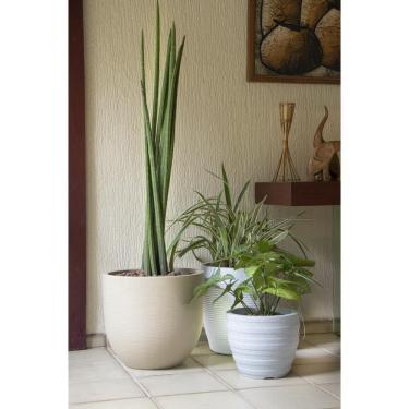 Imagem de Vaso Laos Tramontina Basic em Polietileno Bege 45 cm