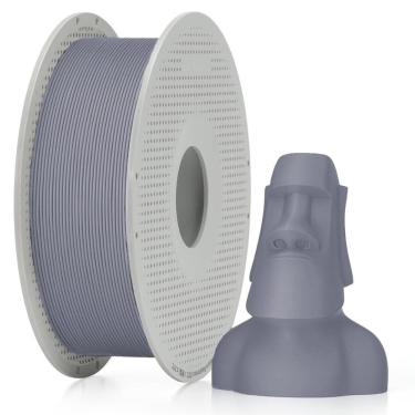 Imagem de Filamento PLA MAtte Bambu Lab para Impressora 3D Cinza Claro 1Kg 1.75mm