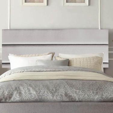 Imagem de Painel Cabeceira Estofada Argentina 160cm Cama Box Queen Suede Cinza Claro- Mabe Magazine