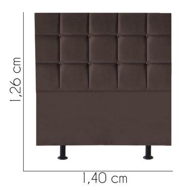Imagem de Cabeceira Estofada Cama Box Casal 140cm Espanha Suede Marrom- Mabe Magazine