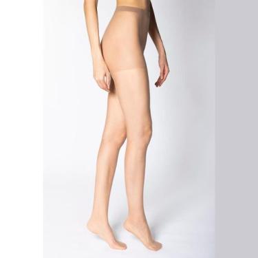 Imagem de Meia Calça Feminina Invisível Muito Fina Fio 6 Lupo 5870, M, Pó de arr
