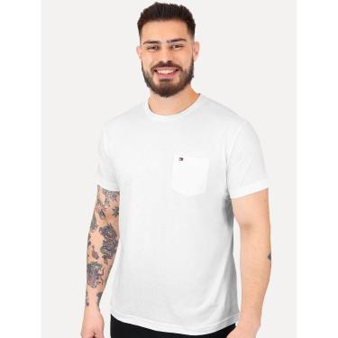 Imagem de Camiseta Tommy Jeans Masculina Regular Pocket Branca-Masculino