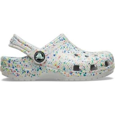 Imagem de Sandália Crocs Classic Glow Paint Splatter Clog K Atmosphere/Multi-Unissex