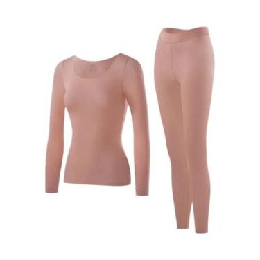 Imagem de Camiseta Térmica Feminina Ultrafina Sem Costura De Manga Longa Respirá