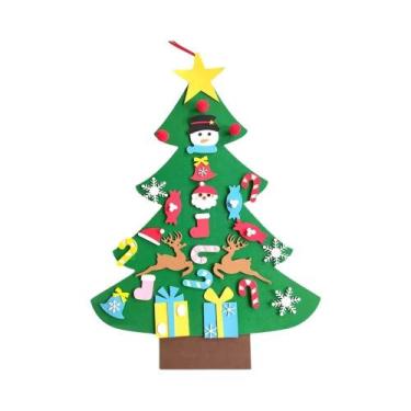 Imagem de Árvore De Natal De Feltro LED DIY, Brinquedo Para Crianças, Ornamentos