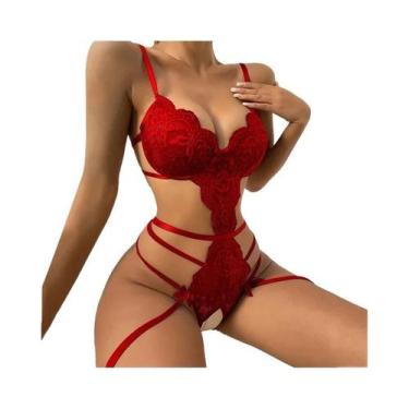 Imagem de Conjunto De Sutiã De Renda Azul Com Alças Para Mulheres, Lingerie Sexy