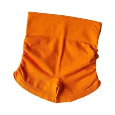 Imagem de Shorts De Yoga Femininos De Cintura Alta Com Efeito Levanta Bumbum E C