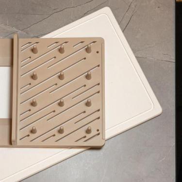 Imagem de Escorredor de Pratos 37 x 16,5 x 4cm Bege Pedra Diatomita - Lyor