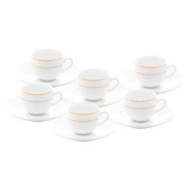 Imagem de 6 Xícaras de Café Wolff de Porcelana com Pires