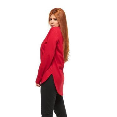 Imagem de Camiseta Longline Manga Comprida Longa Feminina Oversized-Feminino