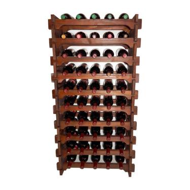 Imagem de Adega Vinho Madeira 60 Garrafas Cor Imbuia C05 Cevey Adegas E Artesanatos