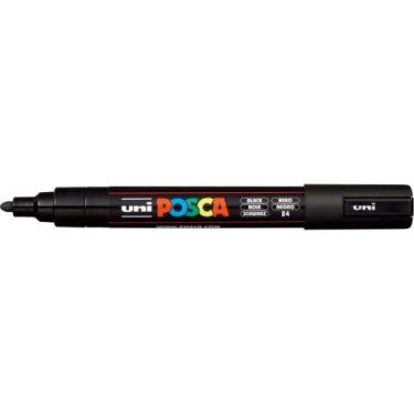 Imagem de Pincel Marcador Posca Pc-5m 2.5mm Preta 6un - Sertic