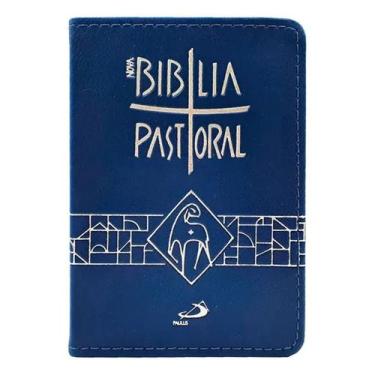 Imagem de Bíblia pastoral bolso encadernada luxo  azul - PAULUS