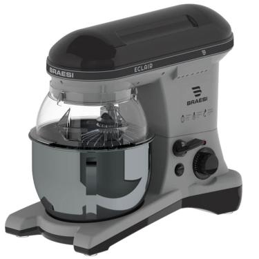Imagem de Batedeira Planetária Industrial Braesi Eclair BP-500 5L 800W 10 Velocidades Preta em Aço Inox Bivolt
