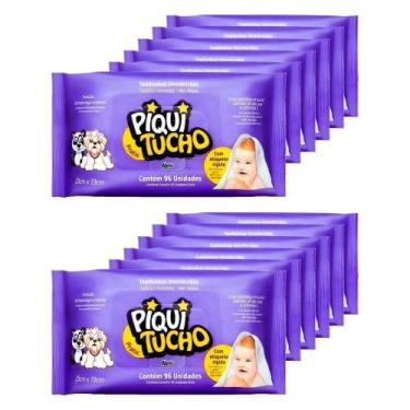 Imagem de Toalhas Umedecidas Piquitucho Pratic com 96 Toalhinhas - Kit com 12 em