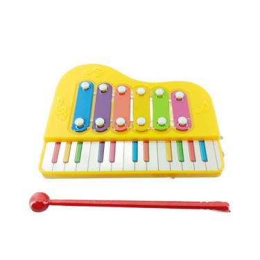Imagem de Brinquedo Musical Xilofone Infantil Pianinho 5,5cm - Aliança