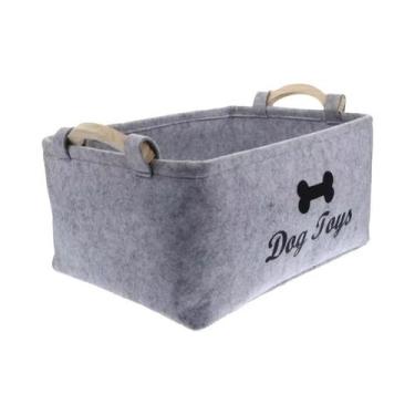 Imagem de Caixa Organizadora De Brinquedos Para Animais De Estimação Em Feltro P