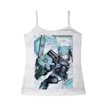 Imagem de Camiseta Feminina Branca Retro Harajuku Emo Doce E Picante, Ajuste Sli