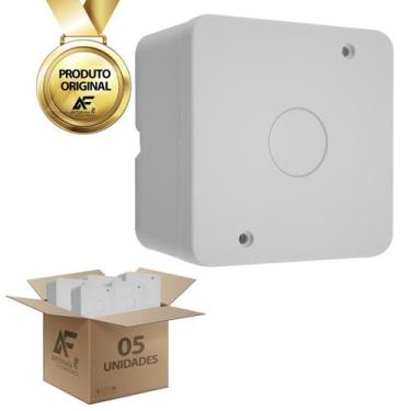 Imagem de Kit 5 Caixas Proteção Conector Câmera Cftv Cabo Fonte 9x5,5 - AferMix,