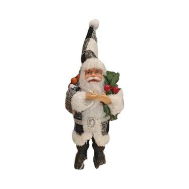 Imagem de Figurinha De Papai Noel Sentado E Em Pé De 8 Polegadas, Ornamento Para