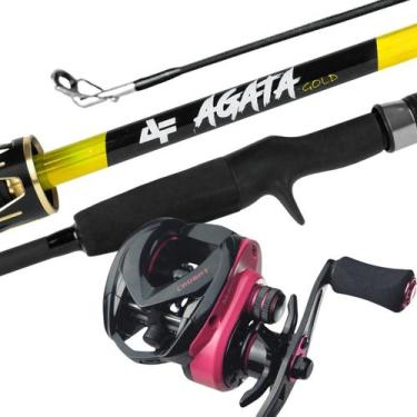 Imagem de Kit De Pesca Crobat Vara Carretilha Maruri, Rosa, Direta