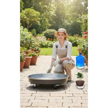 Imagem de Suporte Giratório Reforçado P/ Botijão Gás 70kg Rodinhas - Congratulat